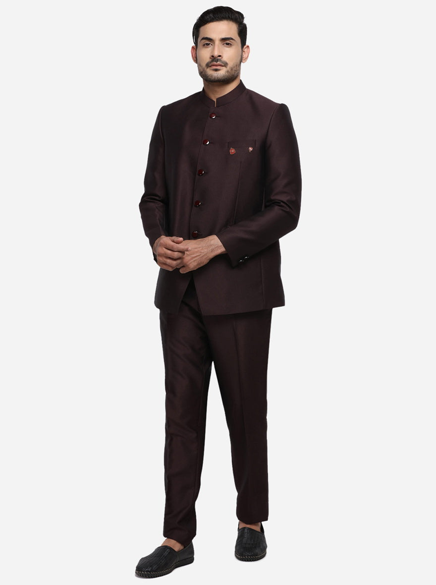 Deep Wine Jodhpuri Suit | JadeBlue