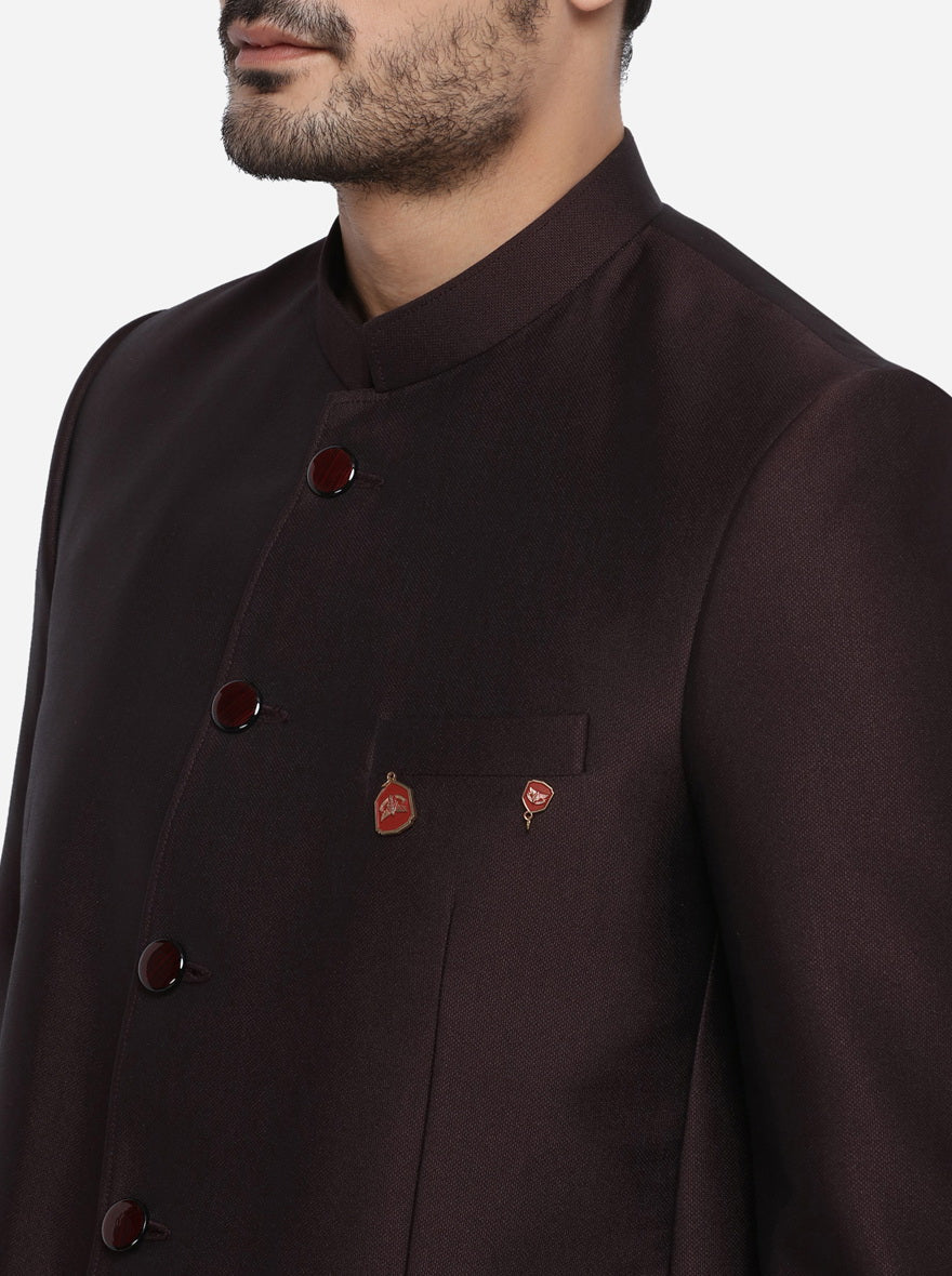 Deep Wine Jodhpuri Suit | JadeBlue