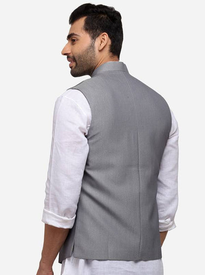 Grey Bandhgala Jacket | Greenfibre