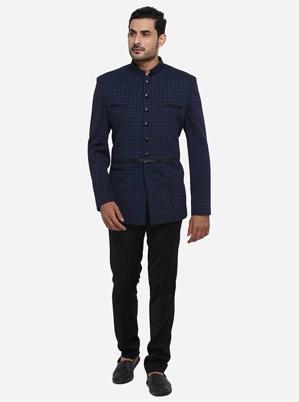 Dark Blue Jodhpuri Suit | JadeBlue