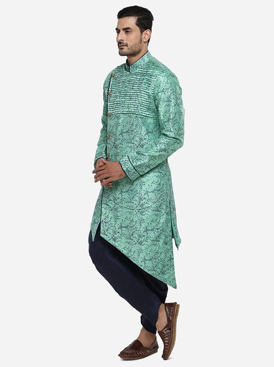 Green Semi Indowestern | Azania