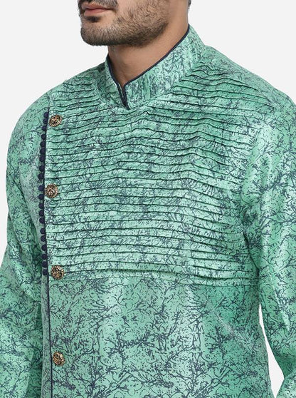 Green Semi Indowestern | Azania