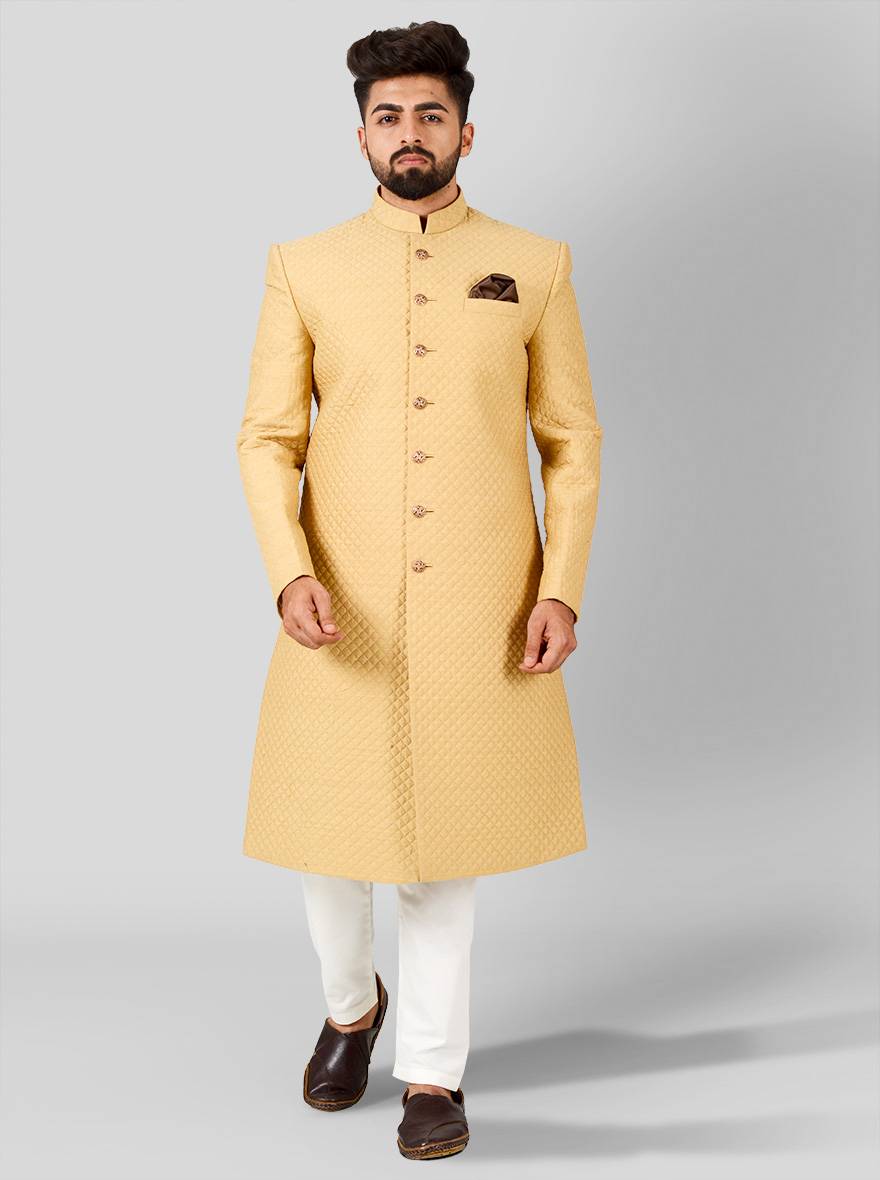 Beige Sherwani | Azania