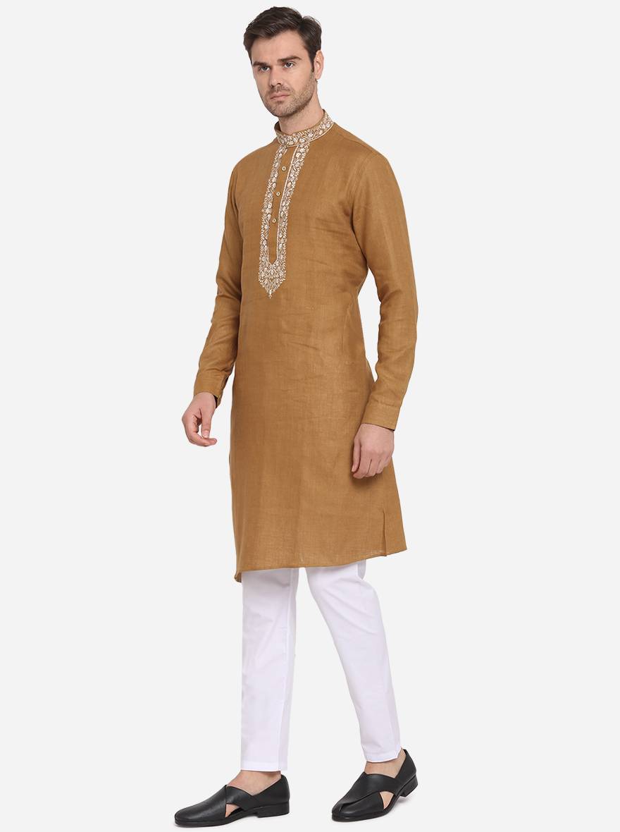 Khaki Kurta | Azania