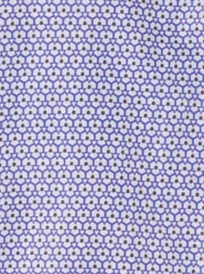 Ultramarine Blue Printed Regular Fit Formal Shirt | JadeBlue