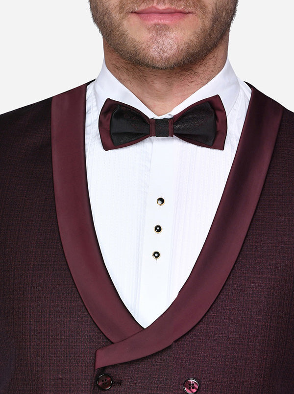 Wine & Dark Grey Suit | JadeBlue