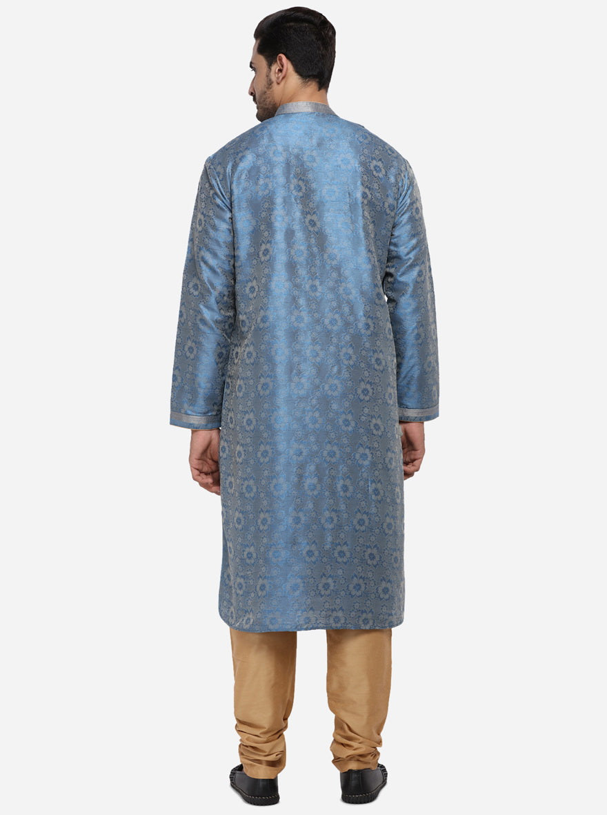 Blue & Grey Kurta Set | Azania