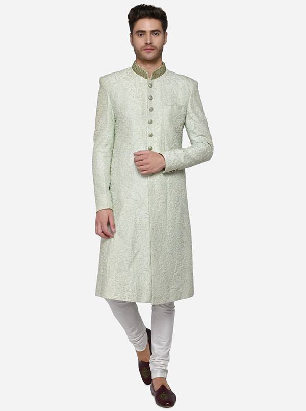 Pastel Green Sherwani | Azania