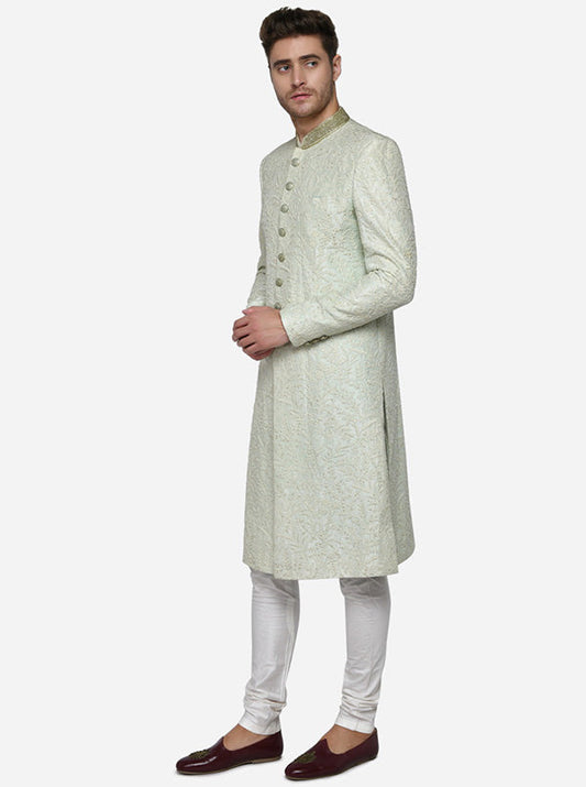 Pastel Green Sherwani | Azania