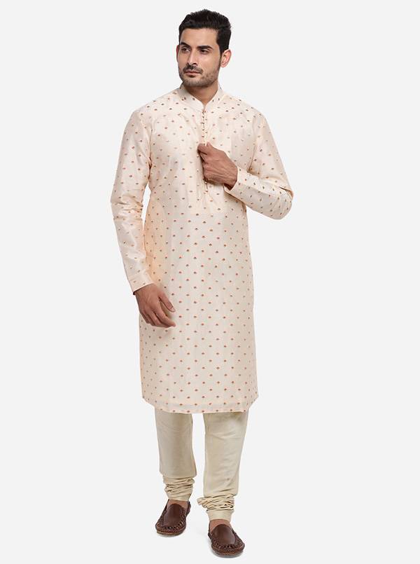 Ivory Beige Kurta Set With Koti | Siddhesh Chauhan