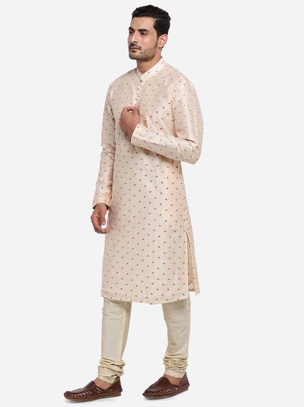 Ivory Beige Kurta Set With Koti | Siddhesh Chauhan