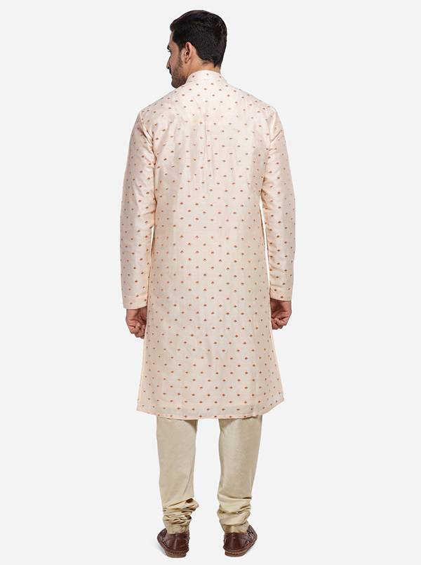 Ivory Beige Kurta Set With Koti | Siddhesh Chauhan