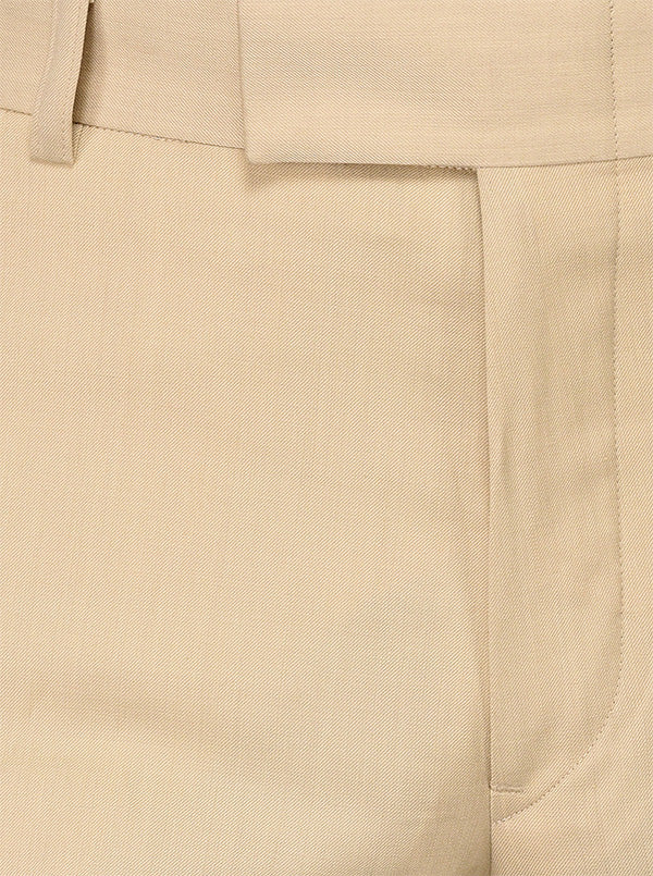 Greenfibre Cream Slim Fit Formal Trouser