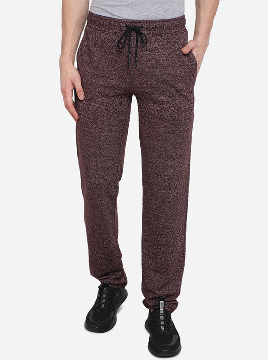 Carrot Brown Solid Slim Fit Track Pants | JadeBlue