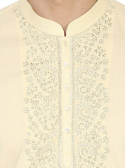 Cream Kurta Set