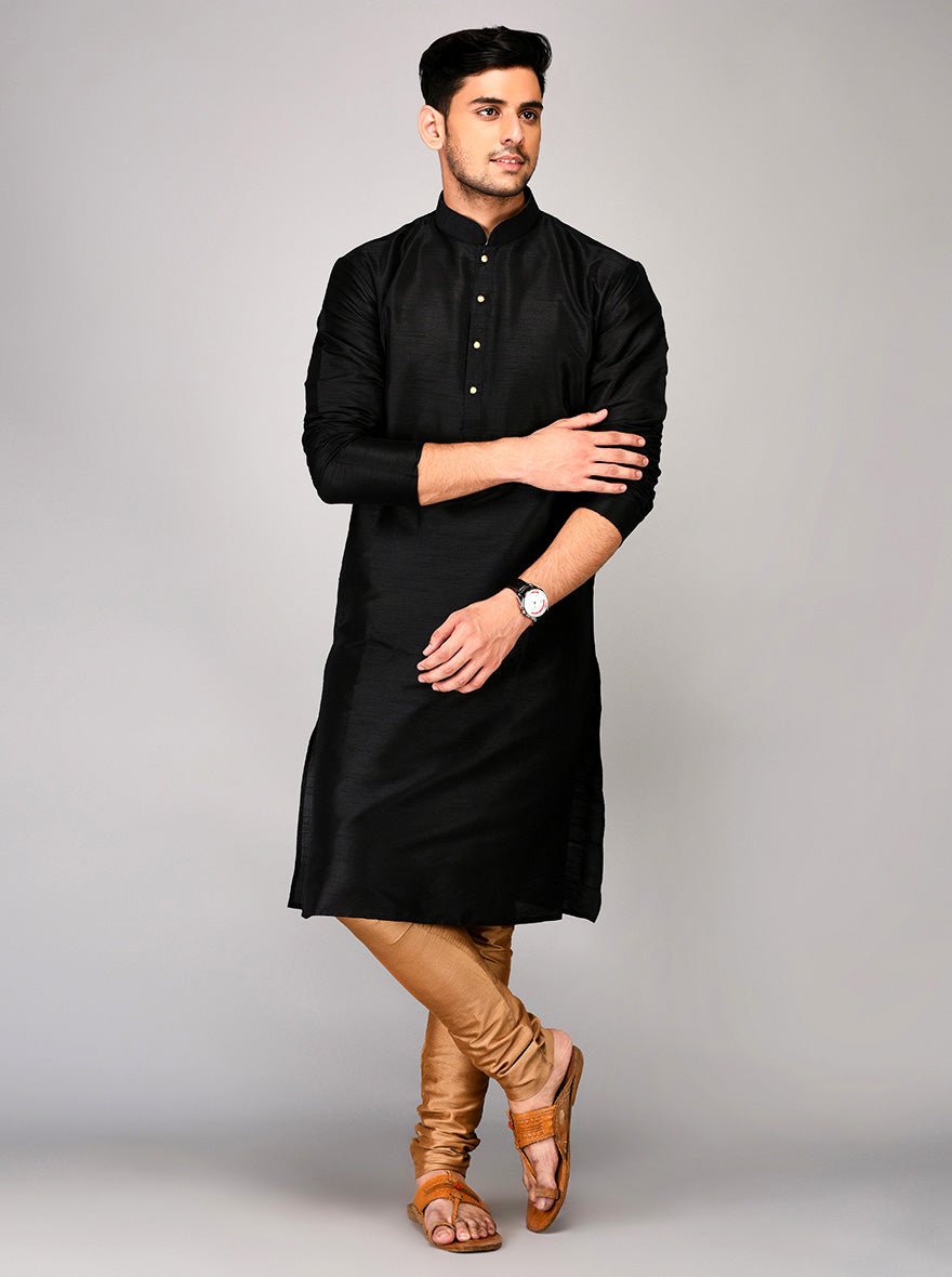 Olive Green Solid Kurta | Azania