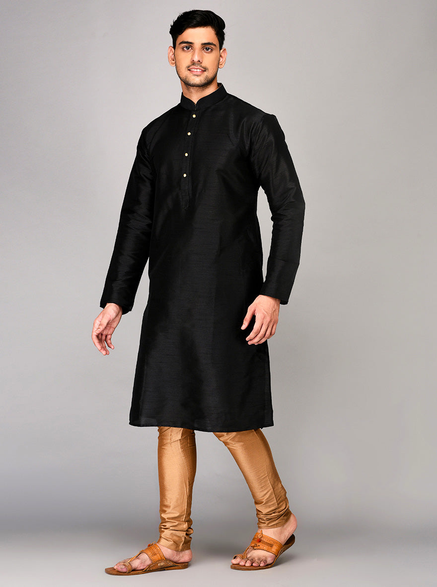 Olive Green Solid Kurta | Azania