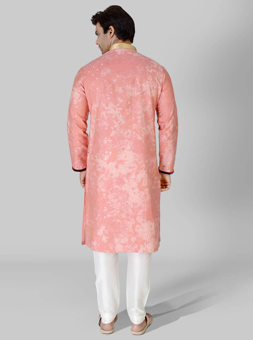 Pink & Golden Kurta Set | Azania