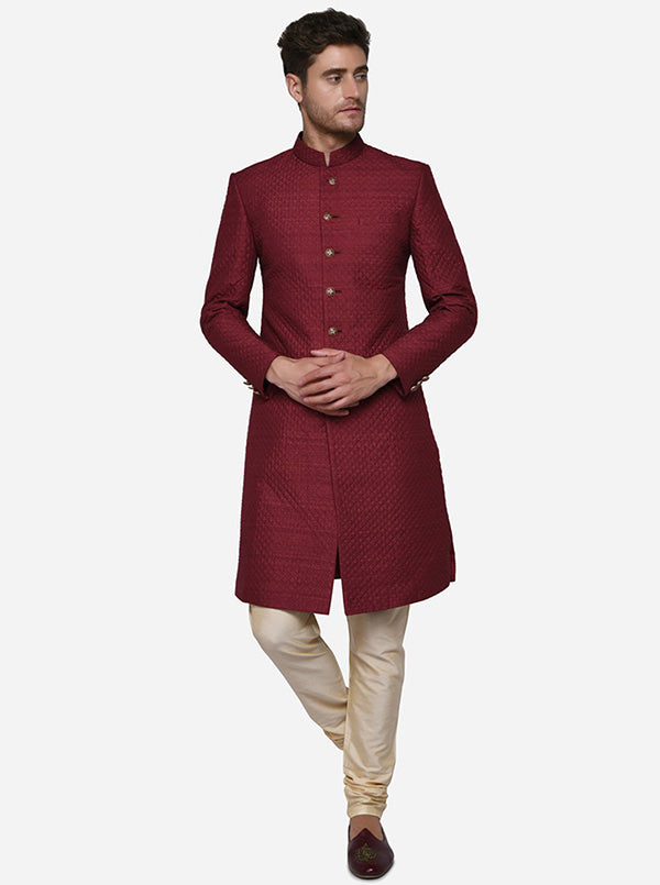 Maroon Sherwani | Azania