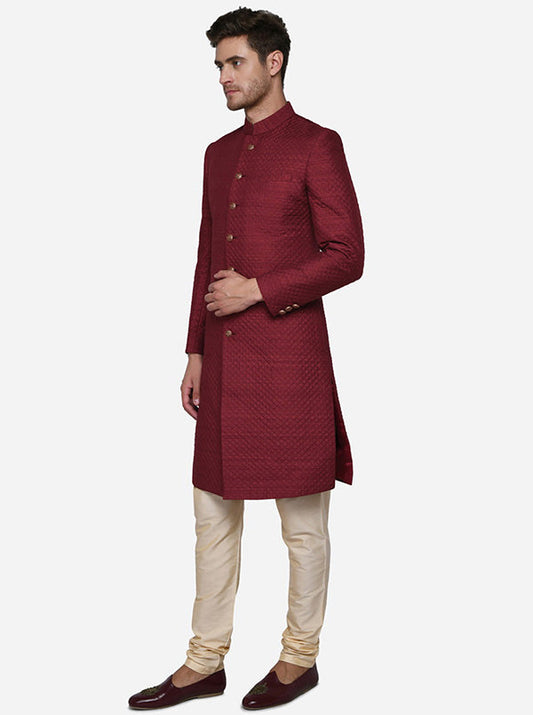 Maroon Sherwani | Azania