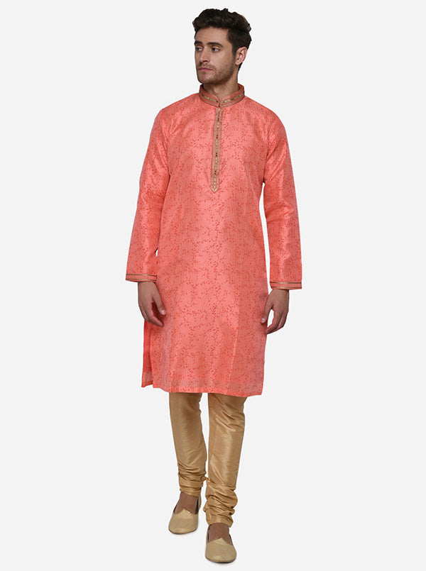 Coral Orange Kurta Set | Azania