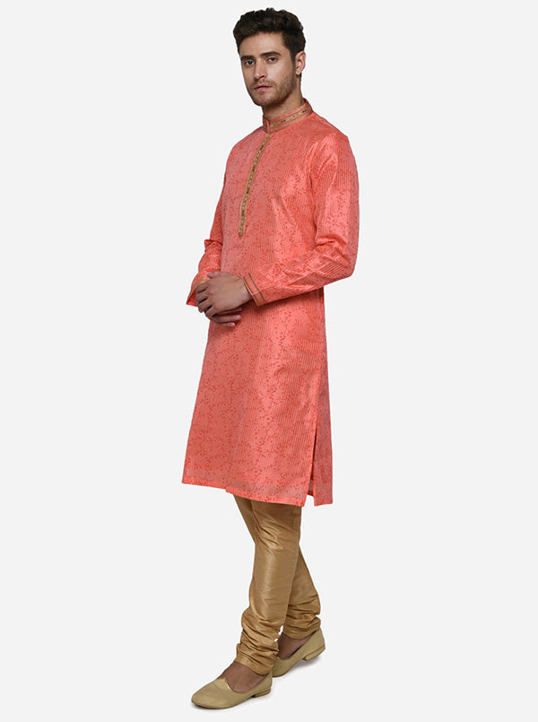 Coral Orange Kurta Set | Azania