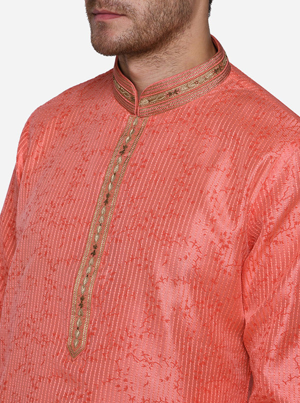 Coral Orange Kurta Set | Azania