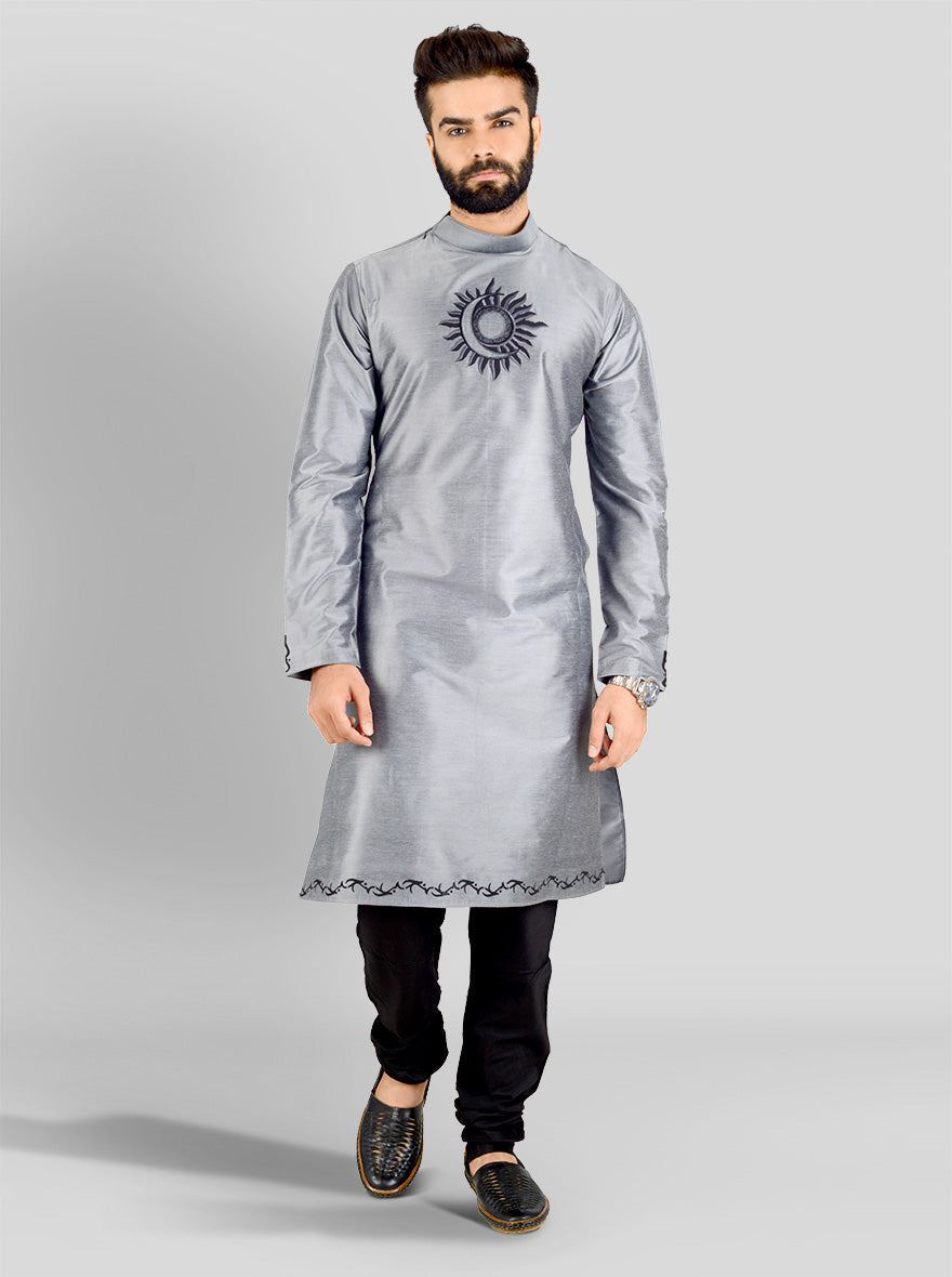 Light Grey Kurta Set | Siddhesh Chauhan