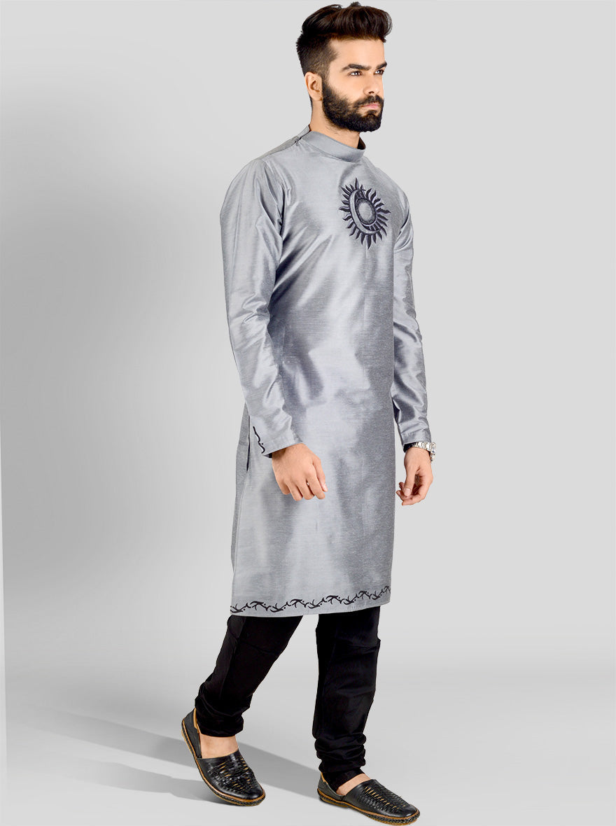 Light Grey Kurta Set | Siddhesh Chauhan