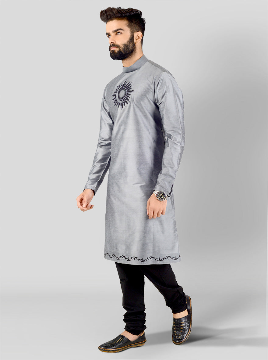 Light Grey Kurta Set | Siddhesh Chauhan