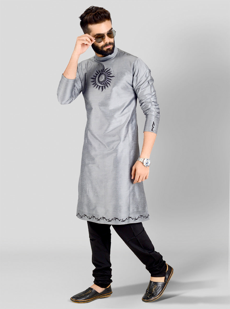 Light Grey Kurta Set | Siddhesh Chauhan