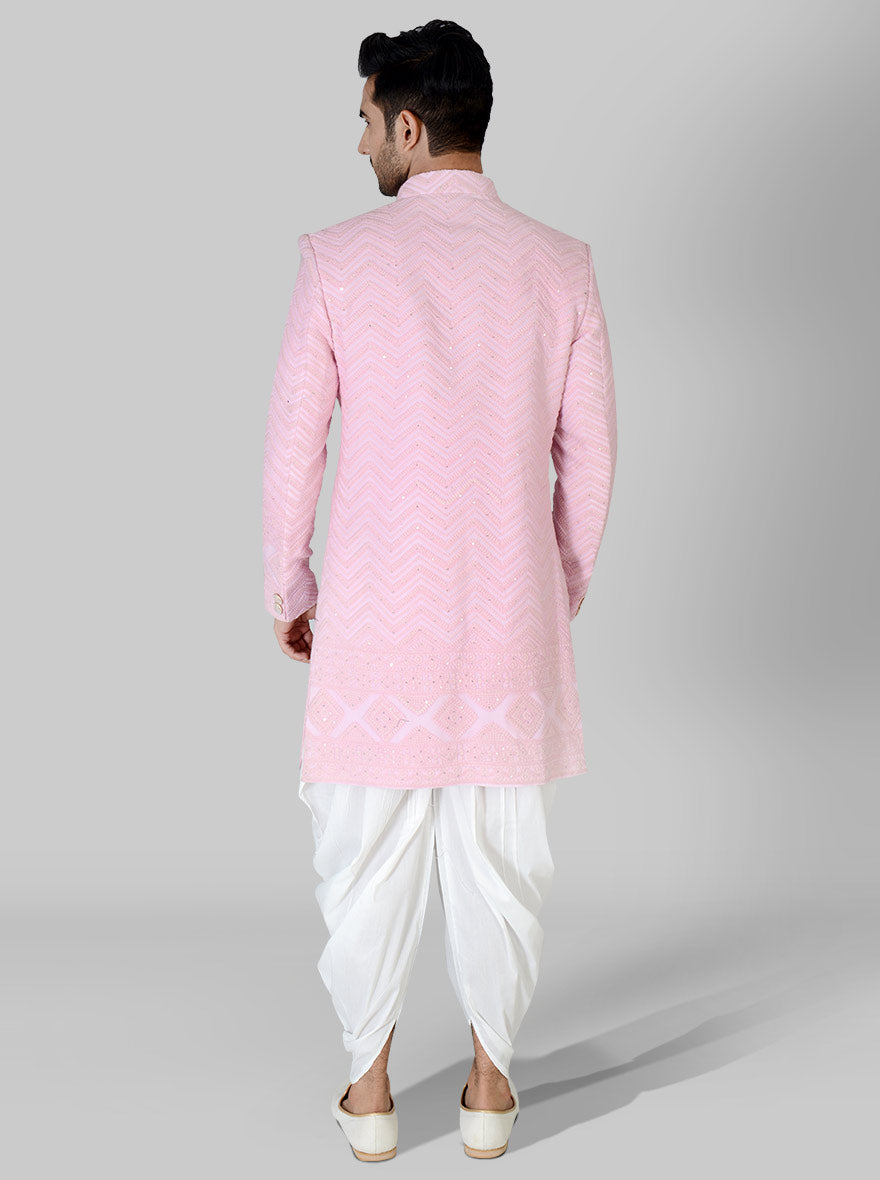 Pink & White Indowestern | Azania