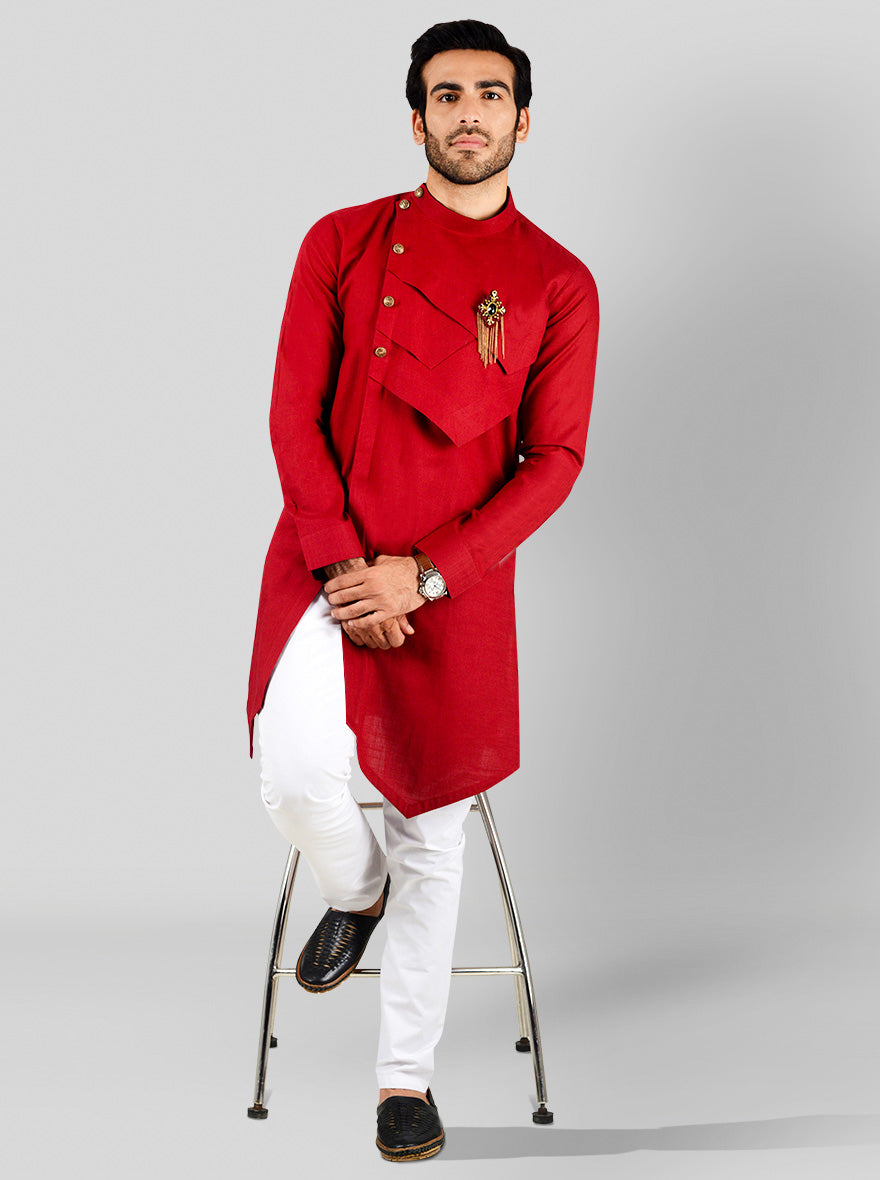 Dark Red Kurta | Azania