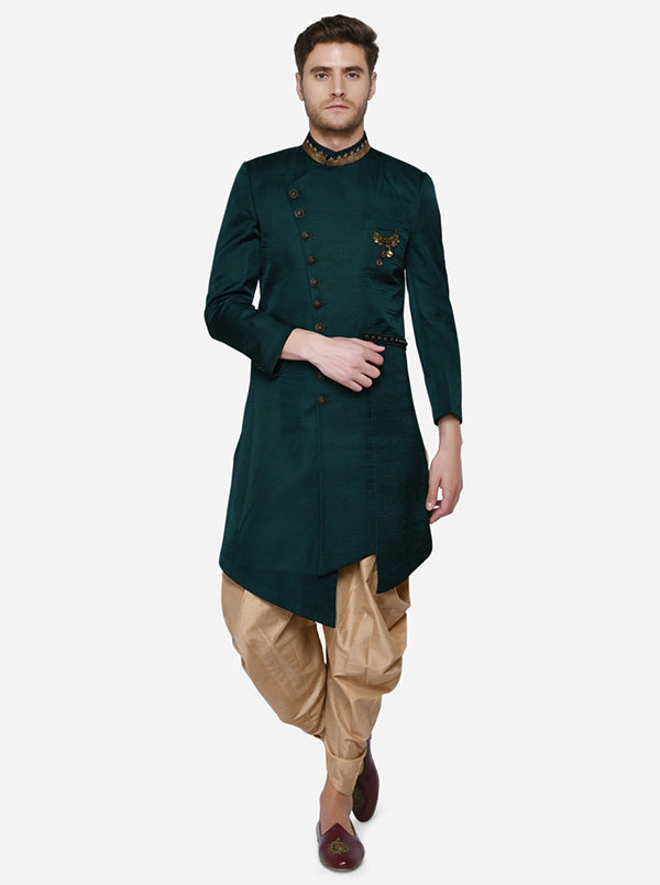 Dark Green Indowestern | Azania