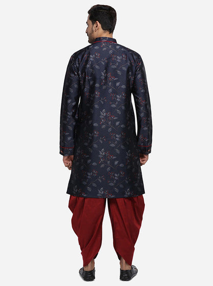 Deep Blue Semi Indowestern | Azania