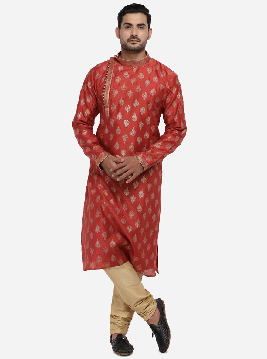 Maroon gold  Kurta Set | Azania