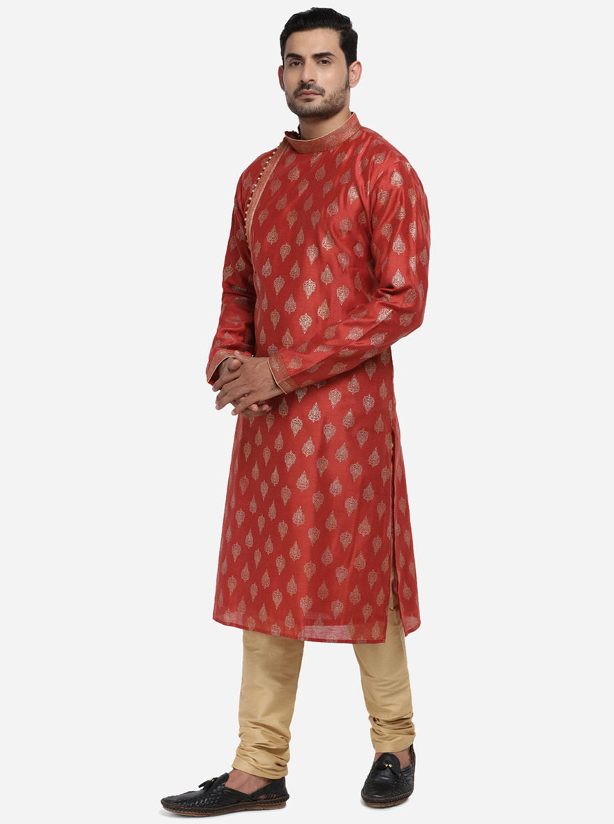 Maroon gold  Kurta Set | Azania