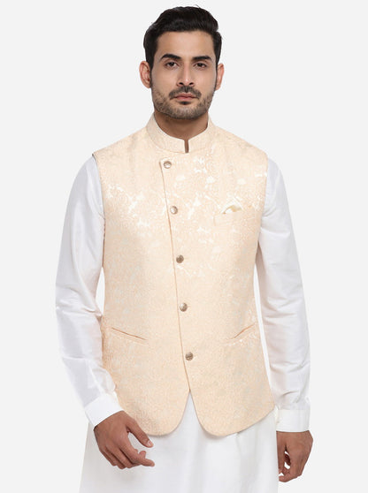 Light Peach Bandhgala Jacket | Azania