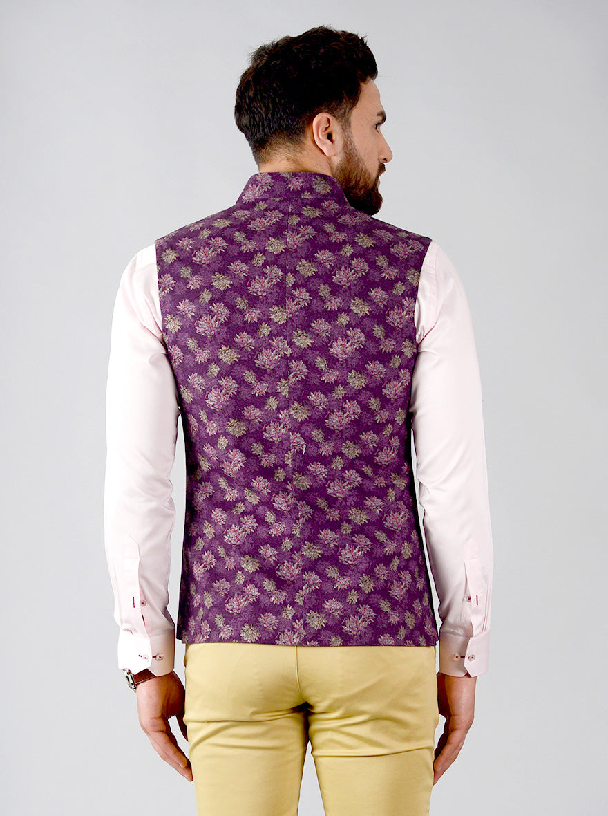 Purple Bandhgala Jacket | JB Studio