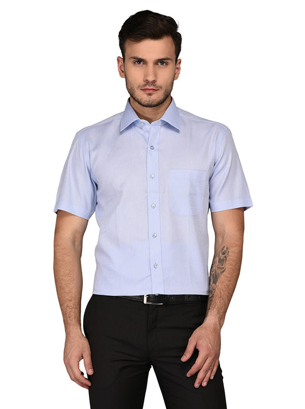 JadeBlue Light Blue  Regular Fit Formal Shirt