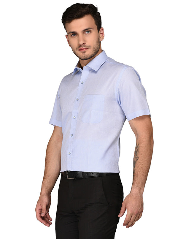 JadeBlue Light Blue  Regular Fit Formal Shirt