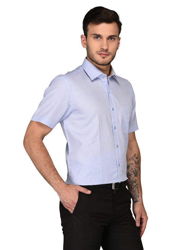 JadeBlue Light Blue  Regular Fit Formal Shirt