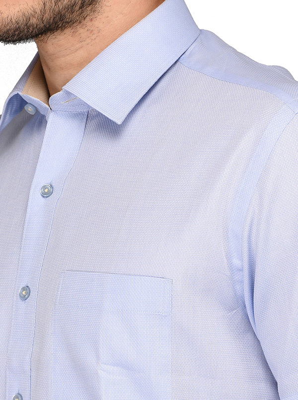 JadeBlue Light Blue  Regular Fit Formal Shirt