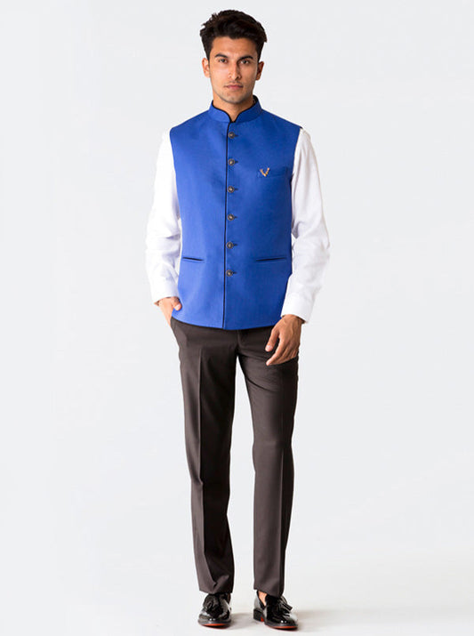 Royal Blue Bandhgala Jacket