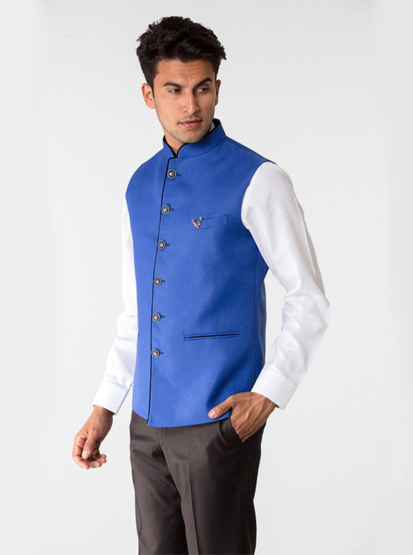 Royal Blue Bandhgala Jacket