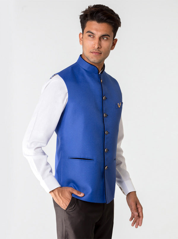 Royal Blue Bandhgala Jacket