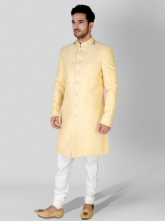 Light Golden Sherwani | Azania