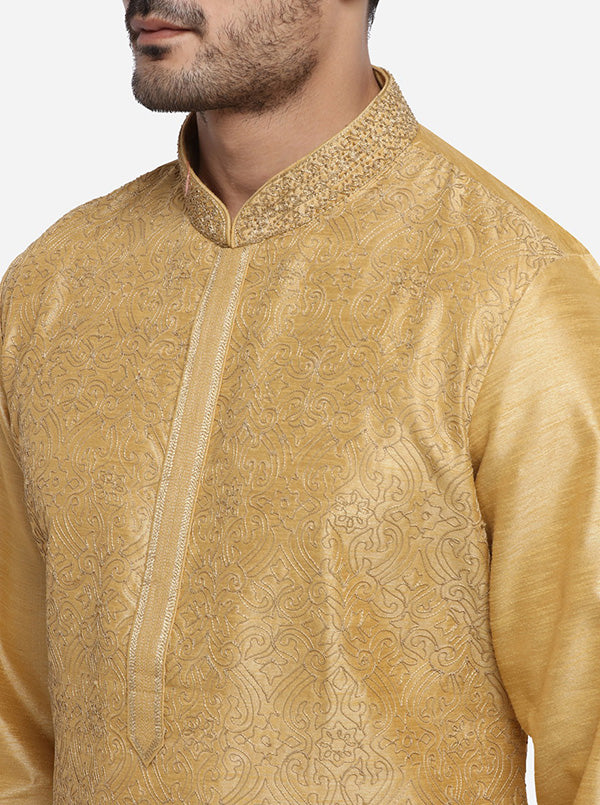 Dark Golden Kurta Set | Azania