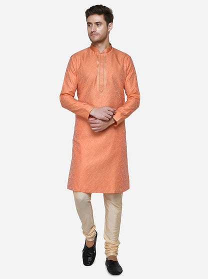 Coral Orange Kurta Set | Azania
