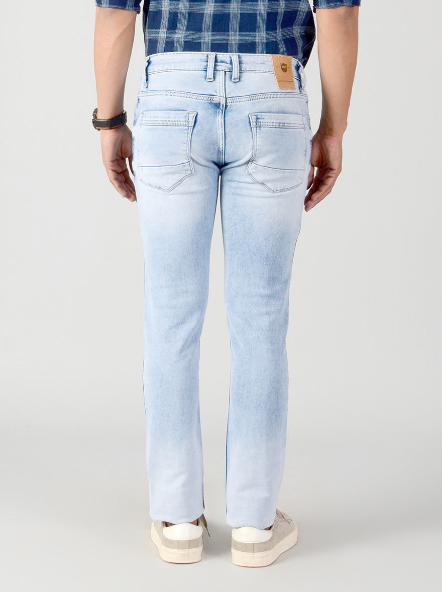 Parsian Blue Washed Slim Fit Jeans | JB Sport